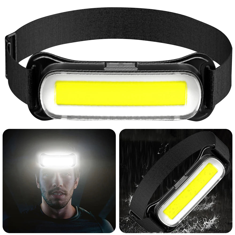 USB Rechargeable LED Headlamp WaterproofHeadband Head Light for Outdoor Camping Running Cycling Fishing