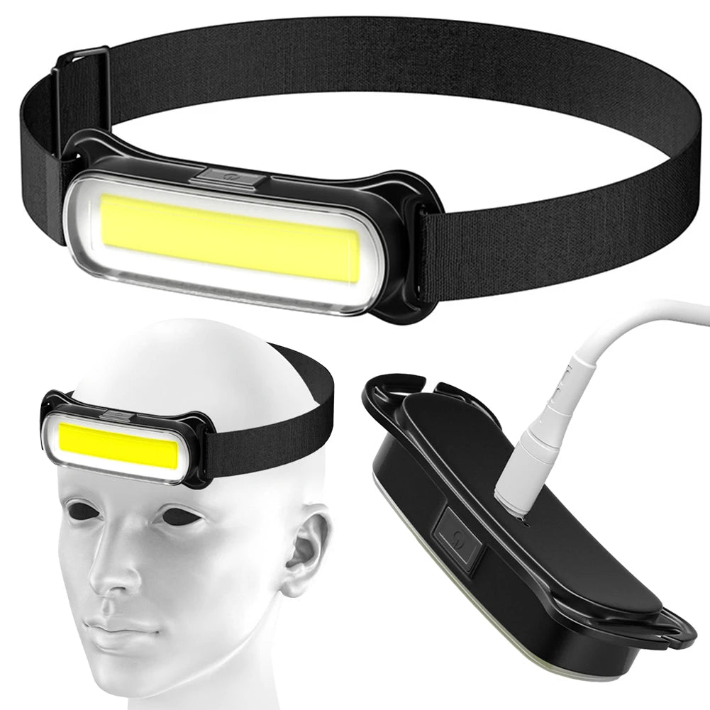 USB Rechargeable LED Headlamp WaterproofHeadband Head Light for Outdoor Camping Running Cycling Fishing