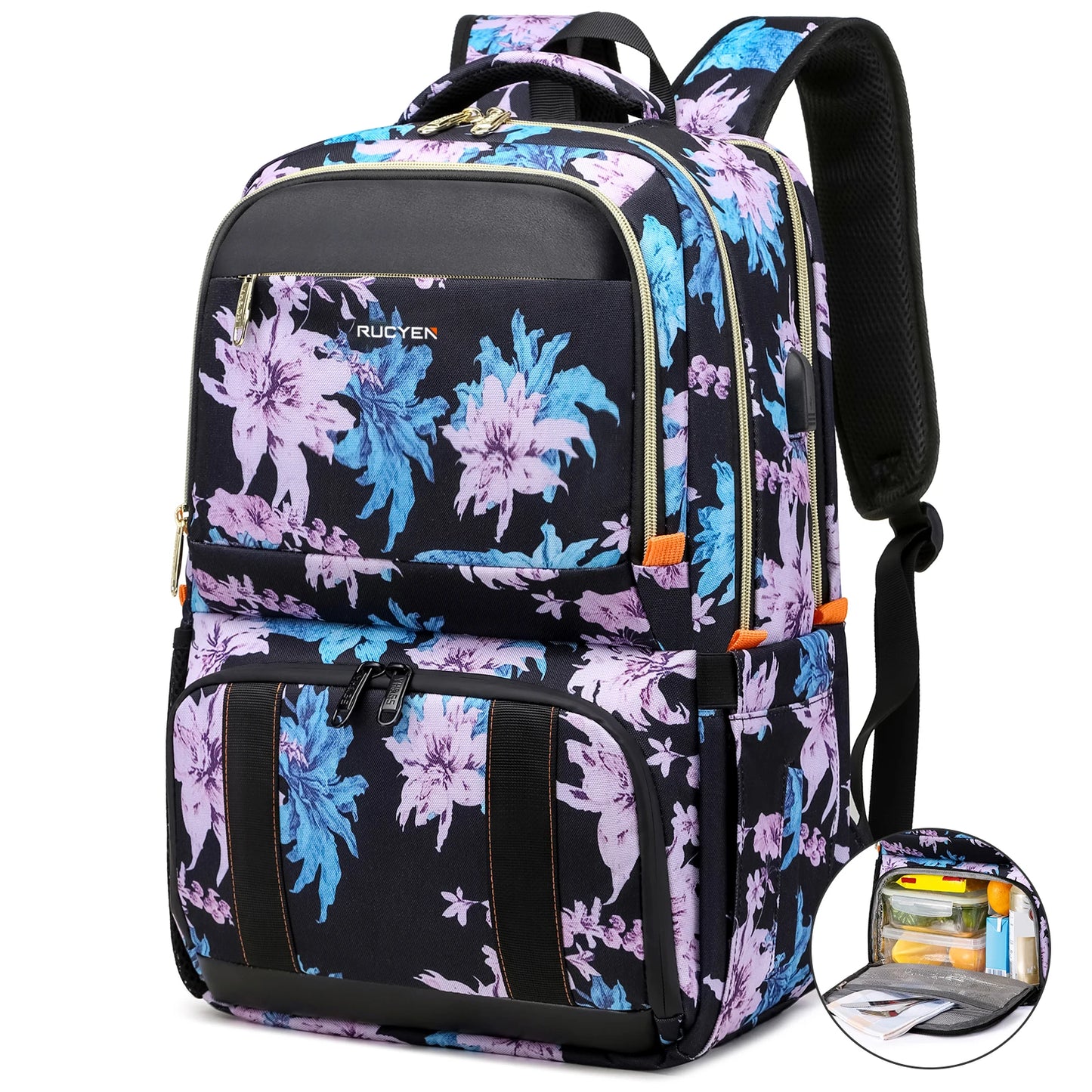 Lunch Backpack Insulated Cooler Picnic Bag Women's Camping