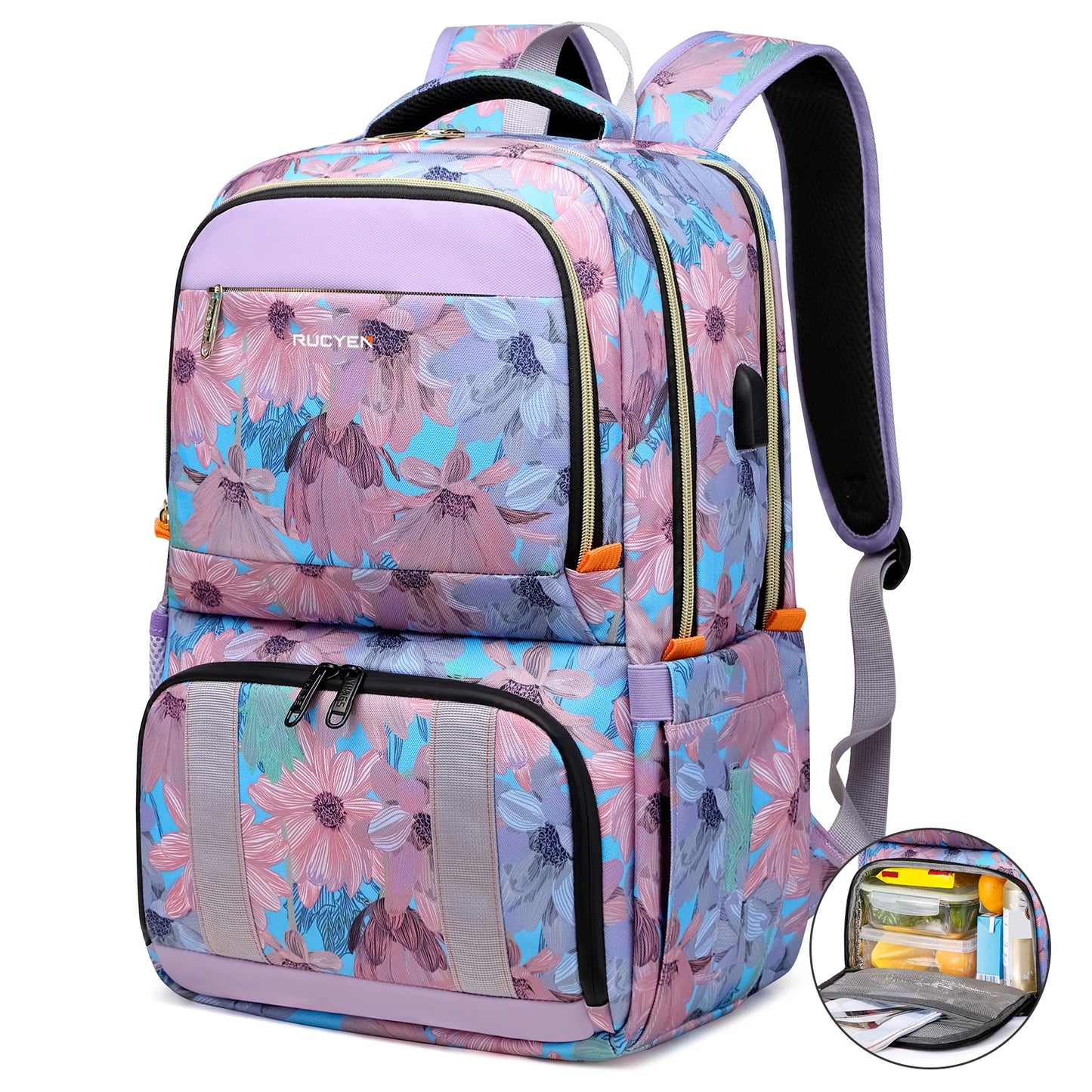 Lunch Backpack Insulated Cooler Picnic Bag Women's Camping