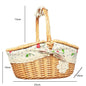Woven Wicker Basket Picnic Camping Storage Home Decor