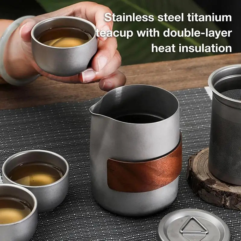 Camping Lightweight Titanium  3 Cups  For Hiking Picnic