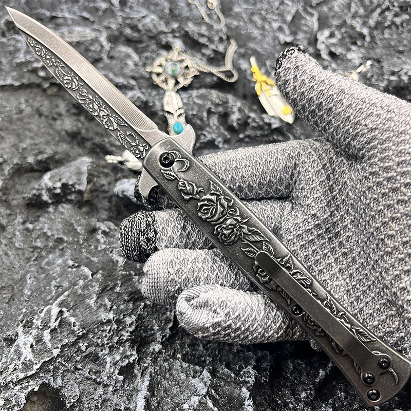 Outdoor Portable Folding Knife Self Defense Survival tool