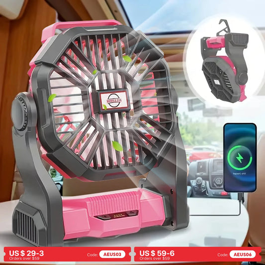 Charging + Lighting + Fan Three-In-One Electric Camping