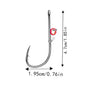 10Pcs/Set Live Shrimp Bait Hooks Carbon Steel Barbed Fishhook