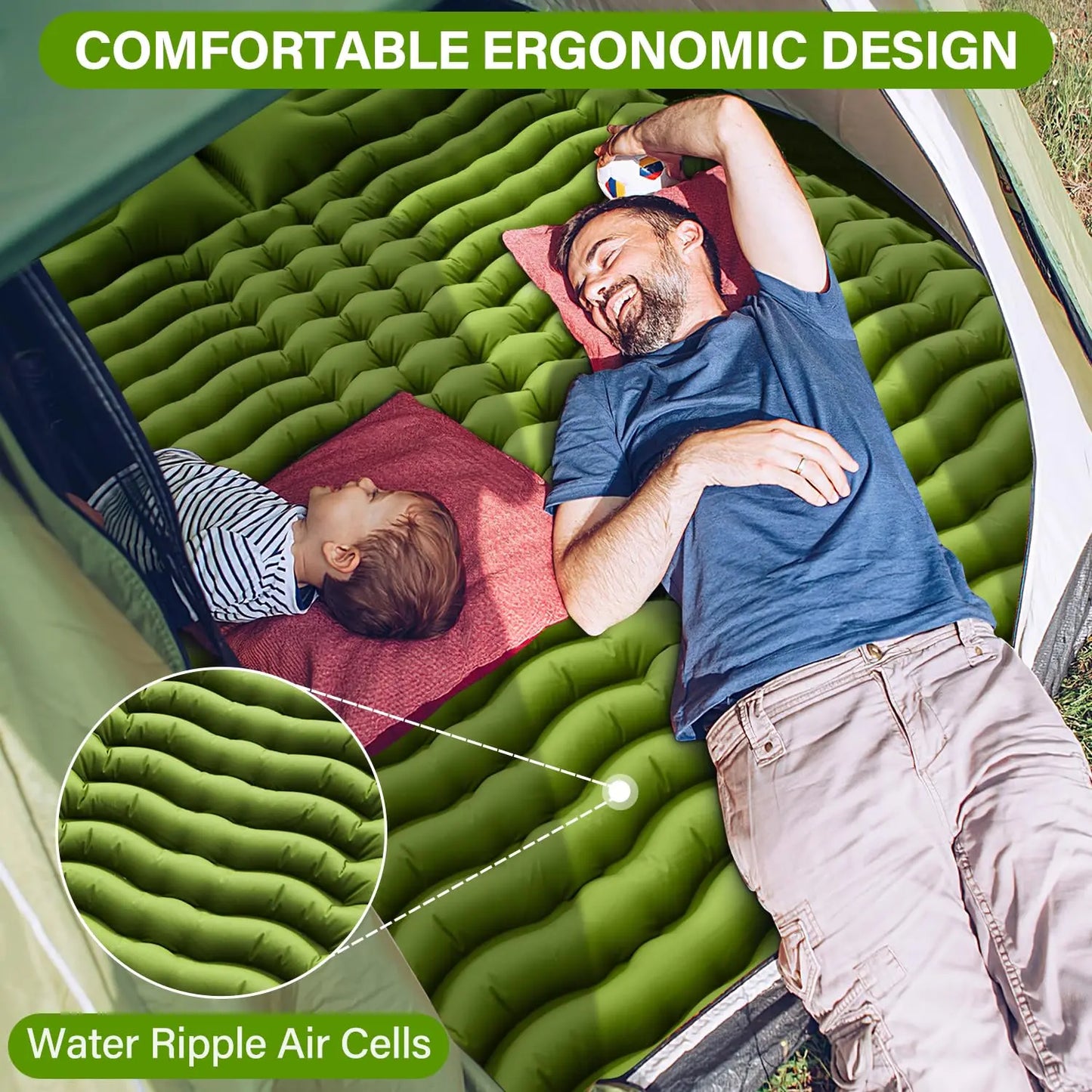 WESTTUNE Double Sleeping Pad 4" Thick for 2 Person