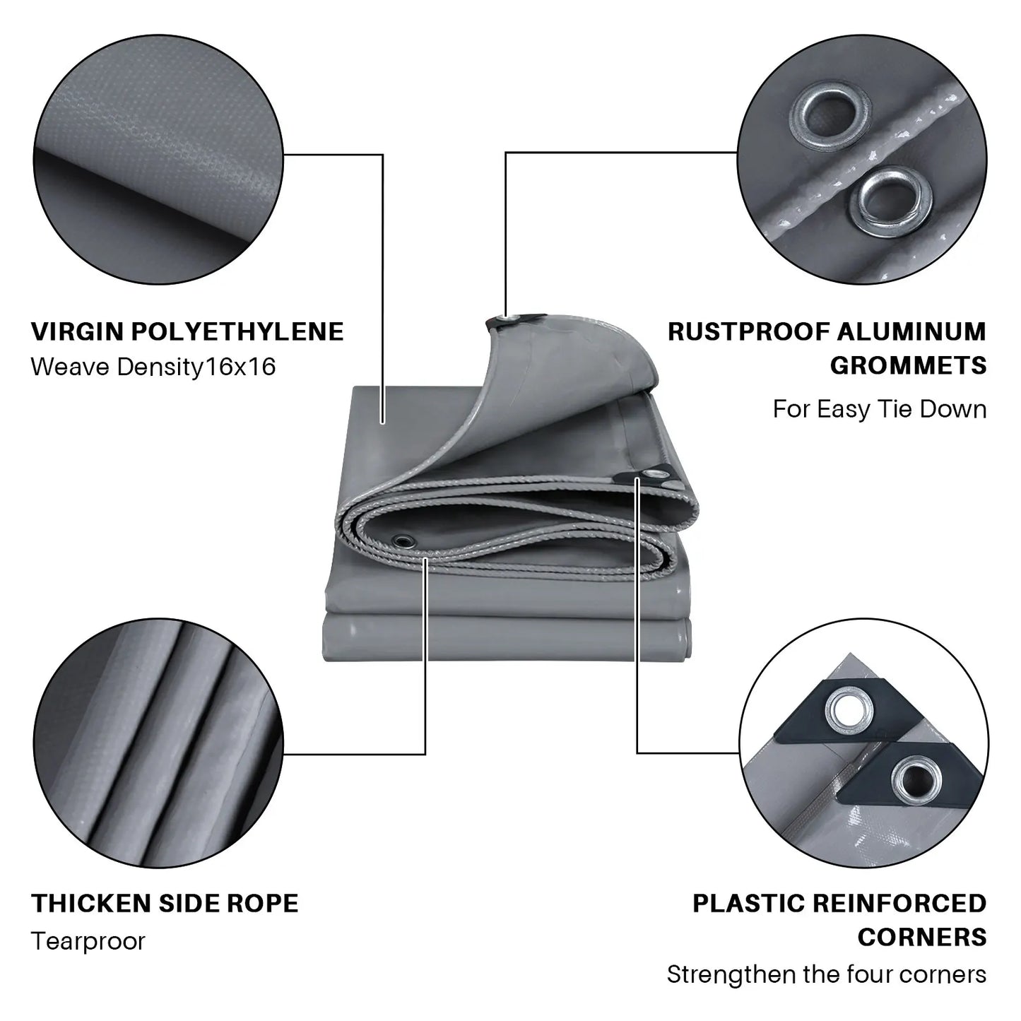 Extra Waterproof Heavy Tarp with Reinforced Grommet