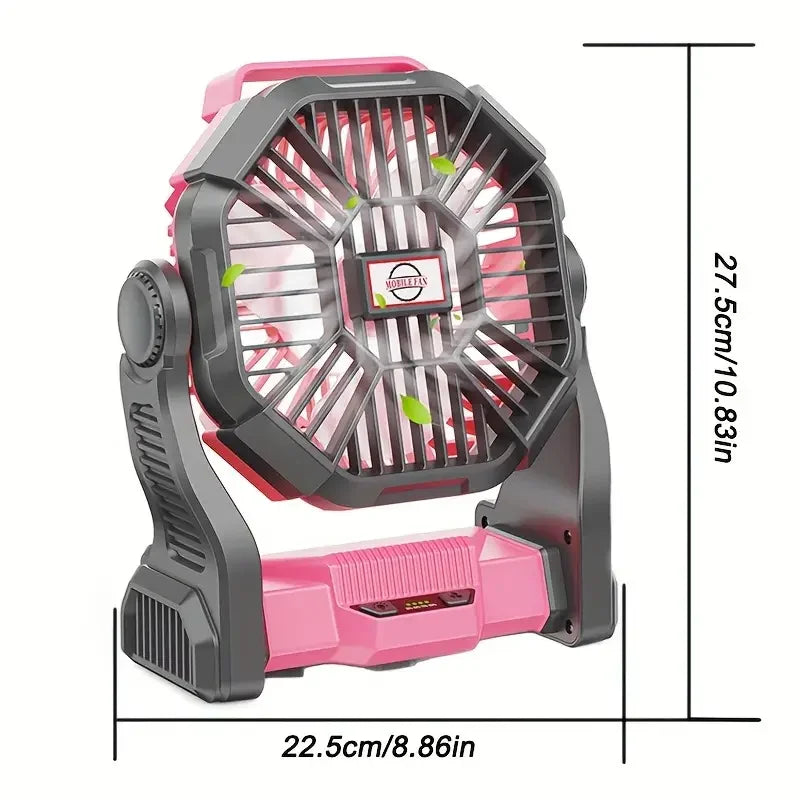 Charging + Lighting + Fan Three-In-One Electric Camping
