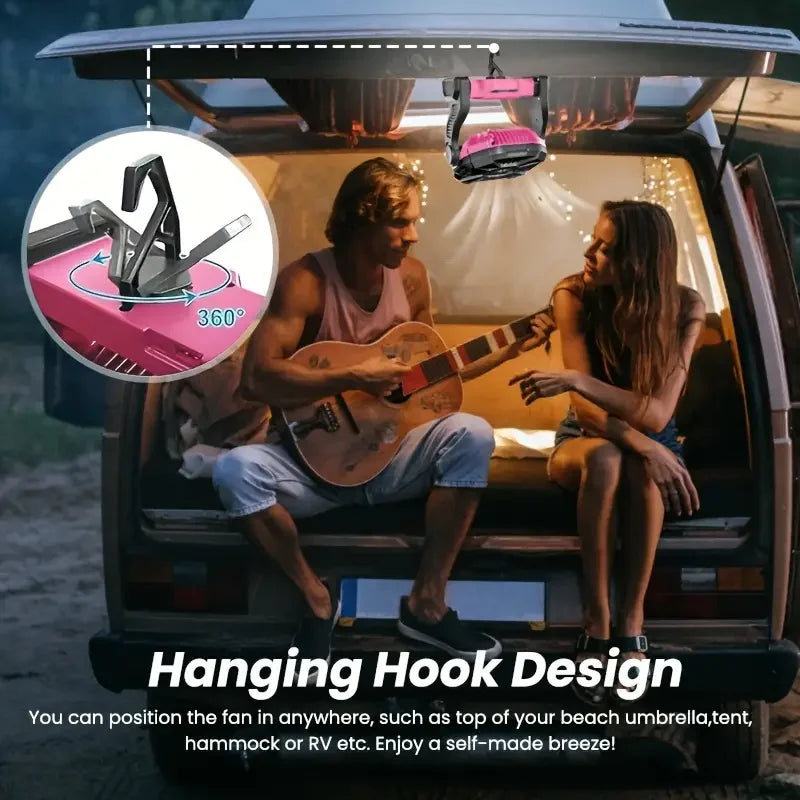 Charging + Lighting + Fan Three-In-One Electric Camping