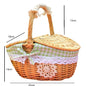 Woven Wicker Basket Picnic Camping Storage Home Decor