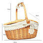Woven Wicker Basket Picnic Camping Storage Home Decor