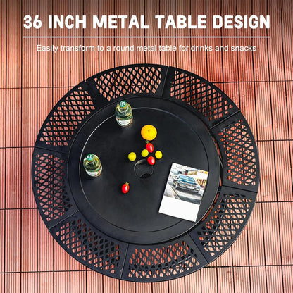 36 Inch Fire Pit with 2 Cooking Grills,