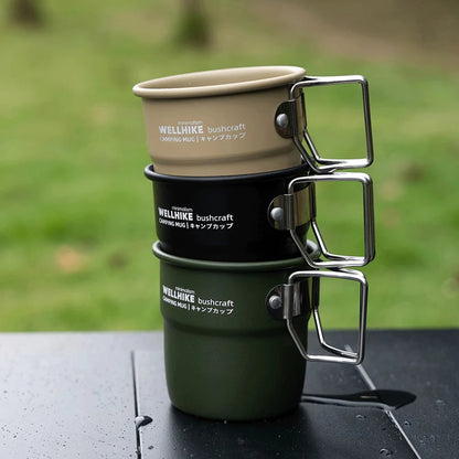 Camping Mug Titanium Cup Tourist Tableware