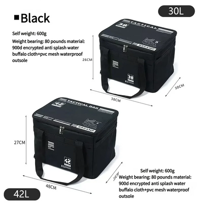 30-42L Tactical Camping Storage Bag - Insulated Folding Box for Picnic,