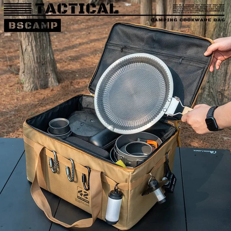30-42L Tactical Camping Storage Bag - Insulated Folding Box for Picnic,
