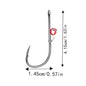 10Pcs/Set Live Shrimp Bait Hooks Carbon Steel Barbed Fishhook