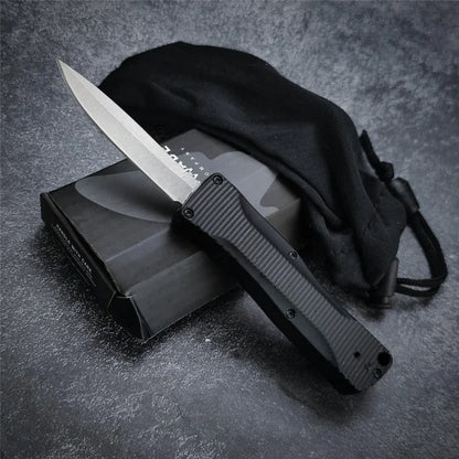 BM 4850 Push Button Knife Zinc Alloy Handle 440C Blade Outdoor Camping Adventure Fishing Cutting Daily Carry Multi-purpose Tools