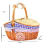 Woven Wicker Basket Picnic Camping Storage Home Decor
