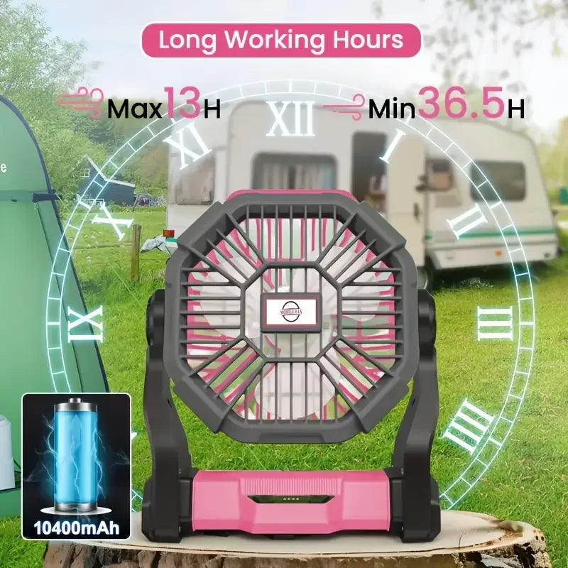 Charging + Lighting + Fan Three-In-One Electric Camping