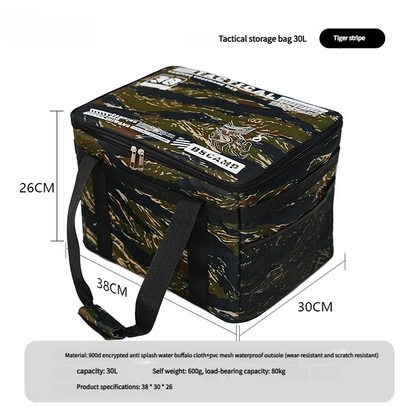 30-42L Tactical Camping Storage Bag - Insulated Folding Box for Picnic,