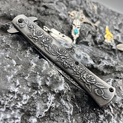 Outdoor Portable Folding Knife Self Defense Survival tool