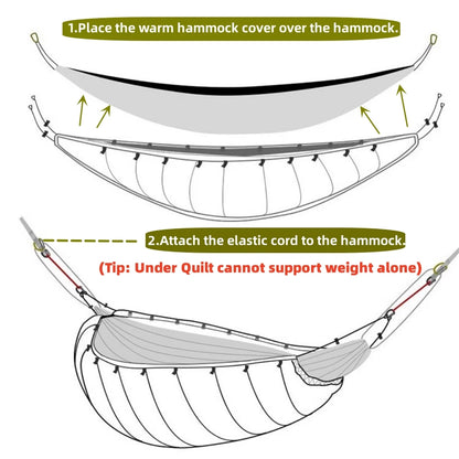 Night Cat Hammock Underquilts Sleeping Bag Single Insulated Under Blanket 4 Seasons Lightweight Soft Warm 5-20℃ 8x3.6ft