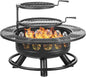 36 Inch Fire Pit with 2 Cooking Grills,