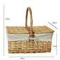 Woven Wicker Basket Picnic Camping Storage Home Decor