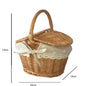 Woven Wicker Basket Picnic Camping Storage Home Decor
