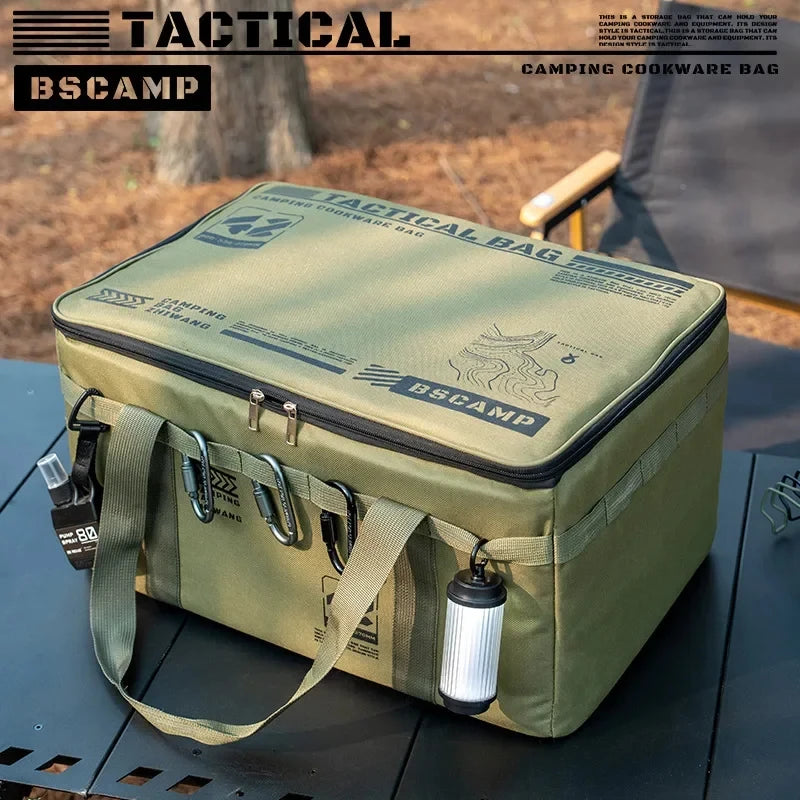 30-42L Tactical Camping Storage Bag - Insulated Folding Box for Picnic,