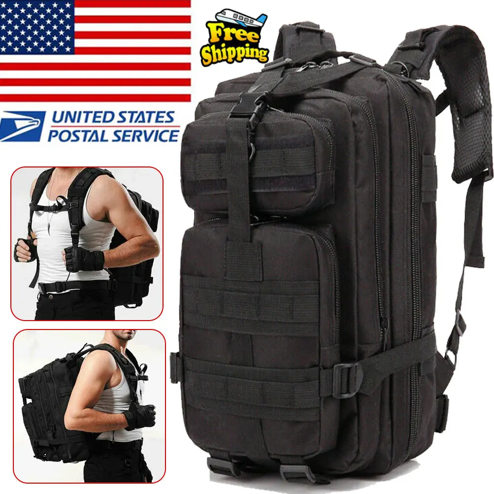 3P Tactical Backpack 20L-25L 1000D Nylon Outdoor Hiking Camping Traveling Fishing For Men Hunting Molle Bag Sport Rucksacks