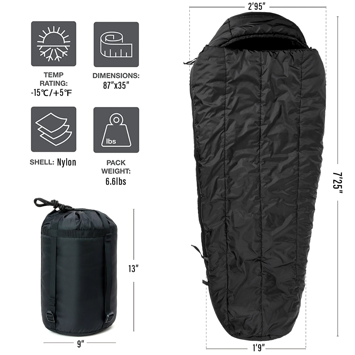 Sleeping Bag, Army Modular Sleep System for All Season