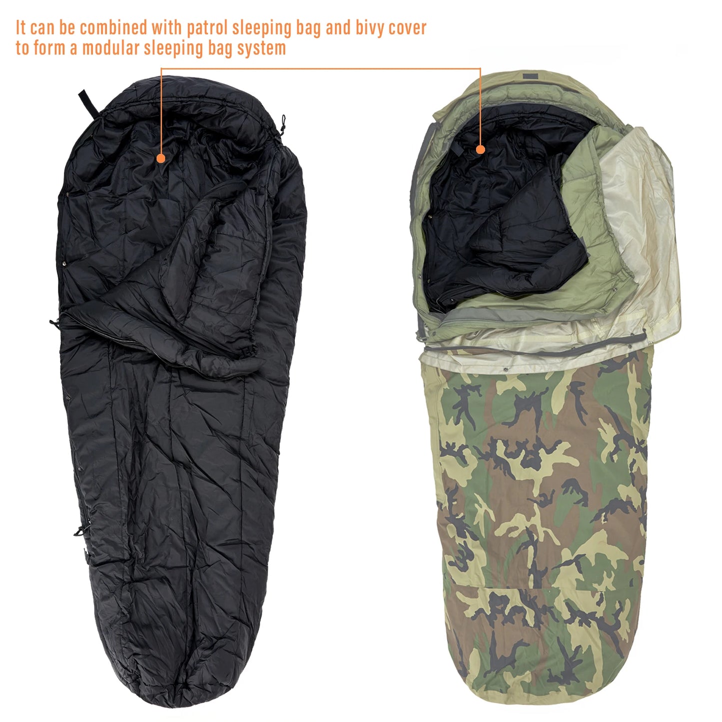 Sleeping Bag, Army Modular Sleep System for All Season