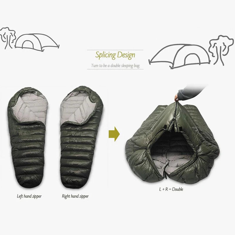 Cold Temperature Winter Sleeping Bag Down