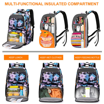 Lunch Backpack Insulated Cooler Picnic Bag Women's Camping