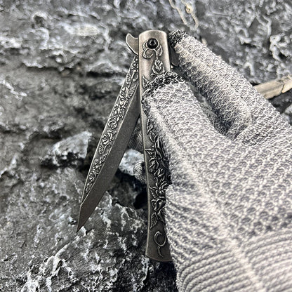 Outdoor Portable Folding Knife Self Defense Survival tool